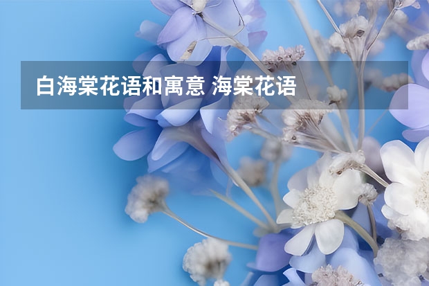 白海棠花语和寓意 海棠花语