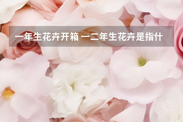 一年生花卉开箱 一二年生花卉是指什么,有哪些类型