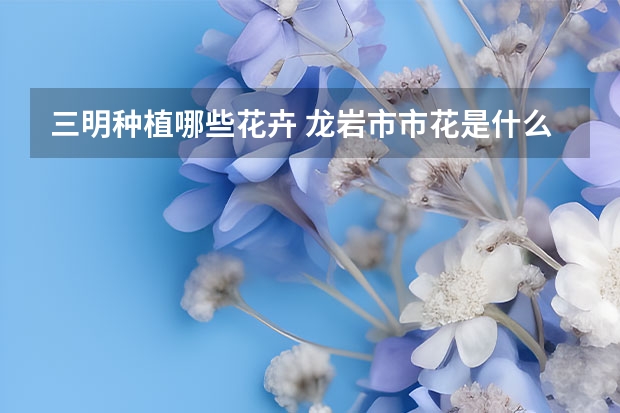 三明种植哪些花卉 龙岩市市花是什么？介绍一下