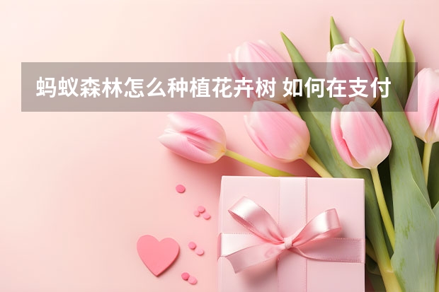 蚂蚁森林怎么种植花卉树 如何在支付宝上种树？