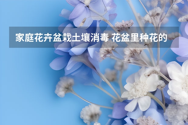 家庭花卉盆栽土壤消毒 花盆里种花的土壤怎么消毒？