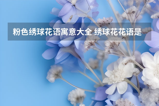 粉色绣球花语寓意大全 绣球花花语是什么，绣球花有什么寓意