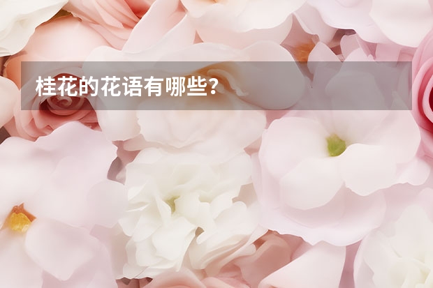 桂花的花语有哪些？