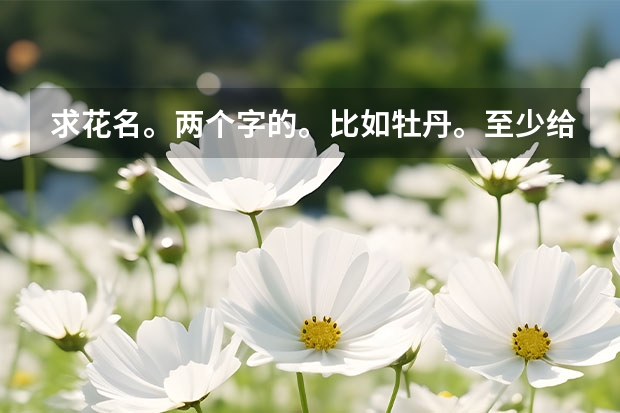 求花名。两个字的。比如牡丹。至少给出十个。并给出花语。必采纳。（好听的两字花名）