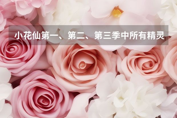 小花仙第一、第二、第三季中所有精灵王的名称，象征，花语是什么