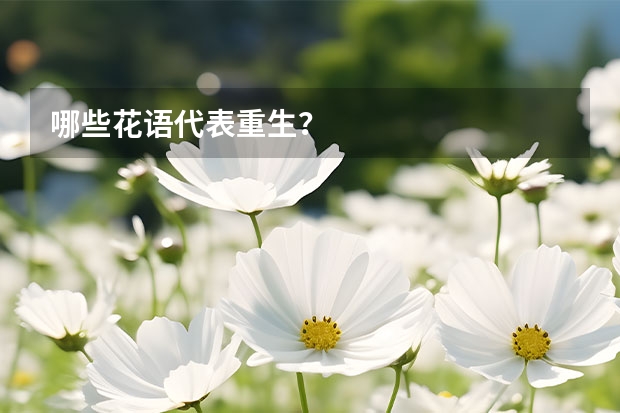 哪些花语代表重生？