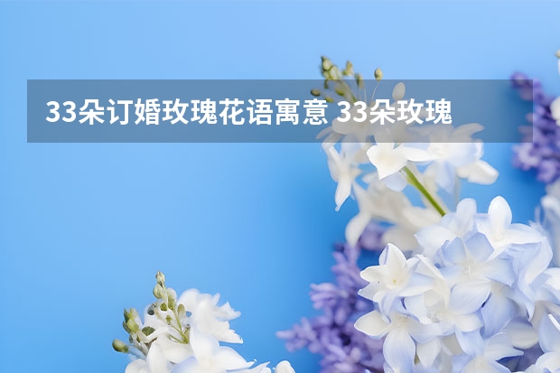 33朵订婚玫瑰花语寓意 33朵玫瑰的寓意